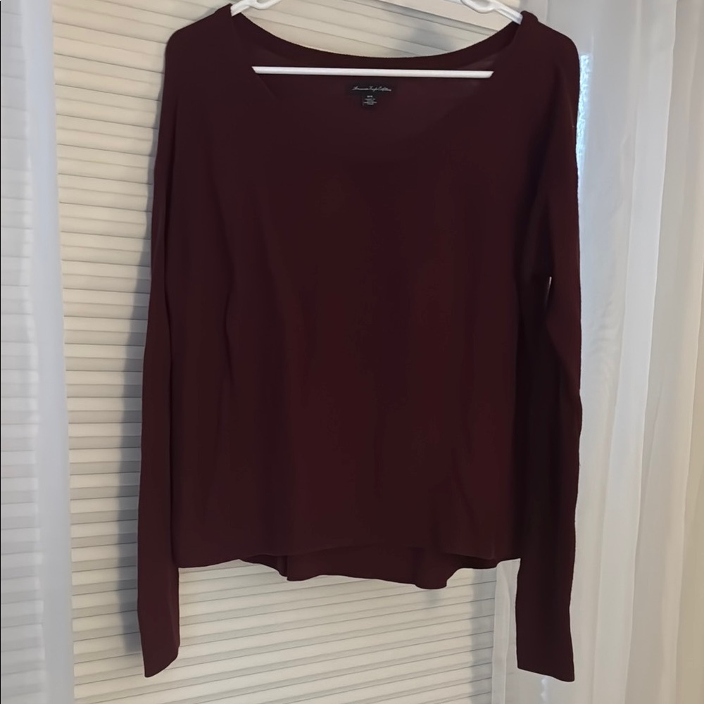 American Eagle Outfitters Red Crew Neck Sweater